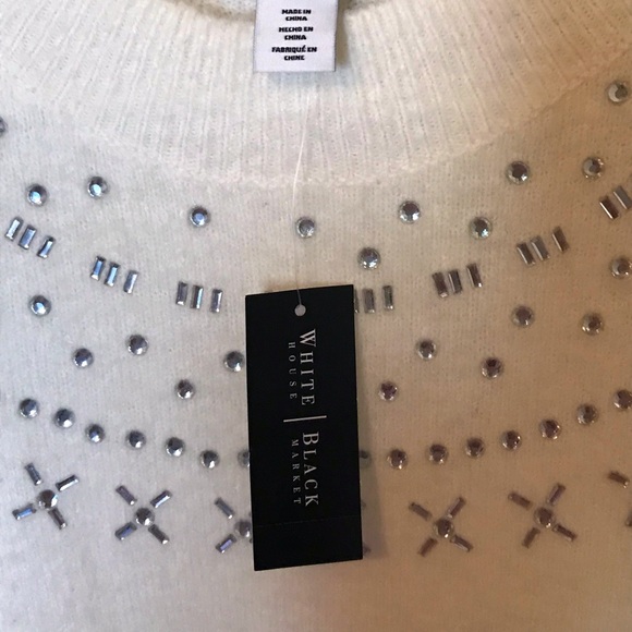 WHBM women’s short sleeve top  SIZE Medium. Bling - Picture 5 of 11